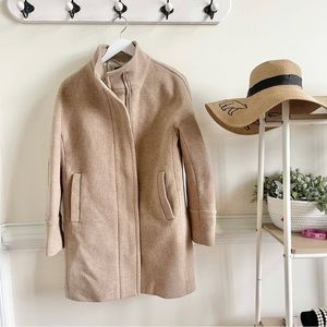 J. Crew Stadium Cloth Wool Coat Tan
